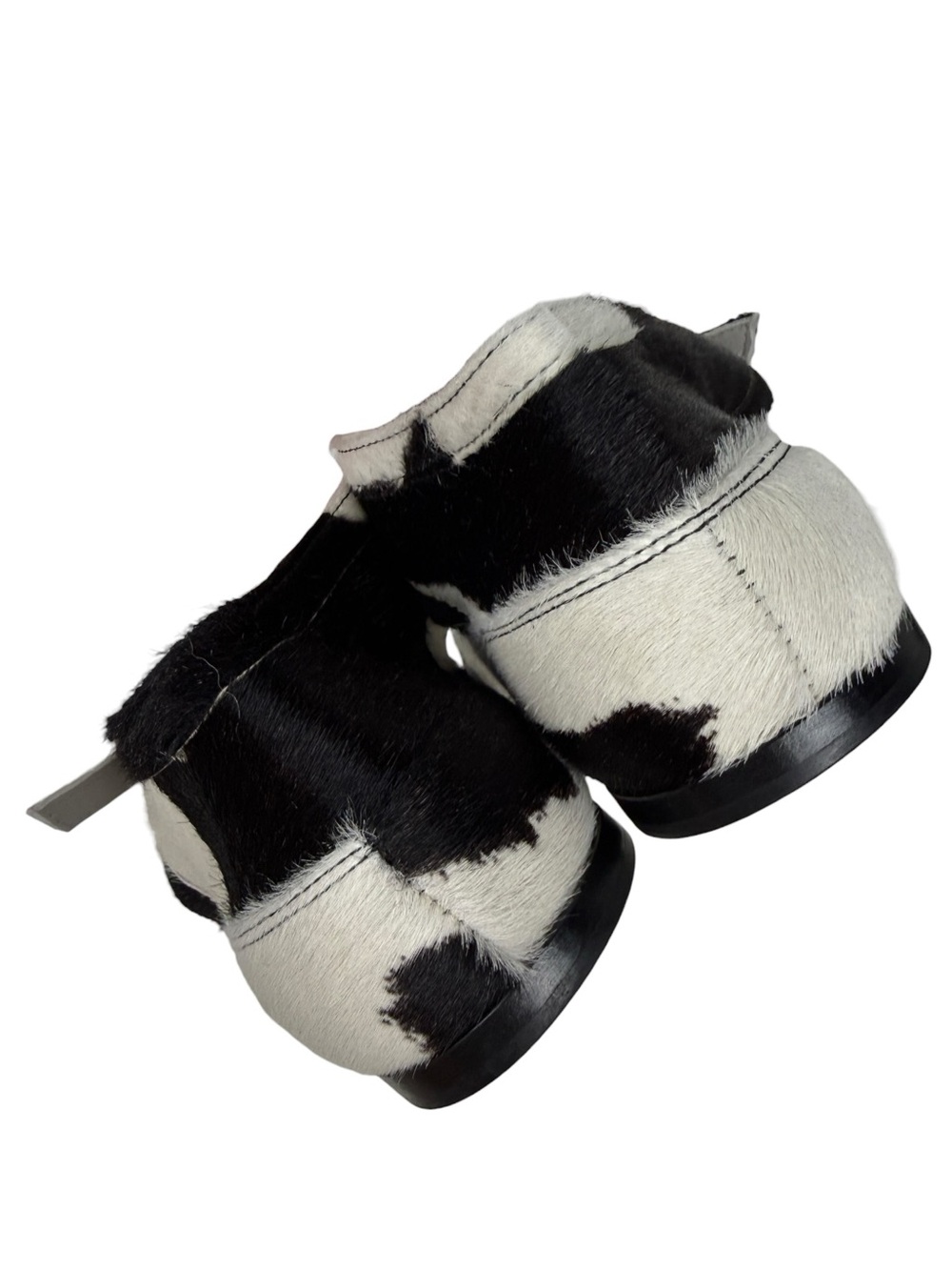 Tibi 2026 Somerset Calf Hair Spotted Animal Print T Strap Flats - Picture 8 of 8